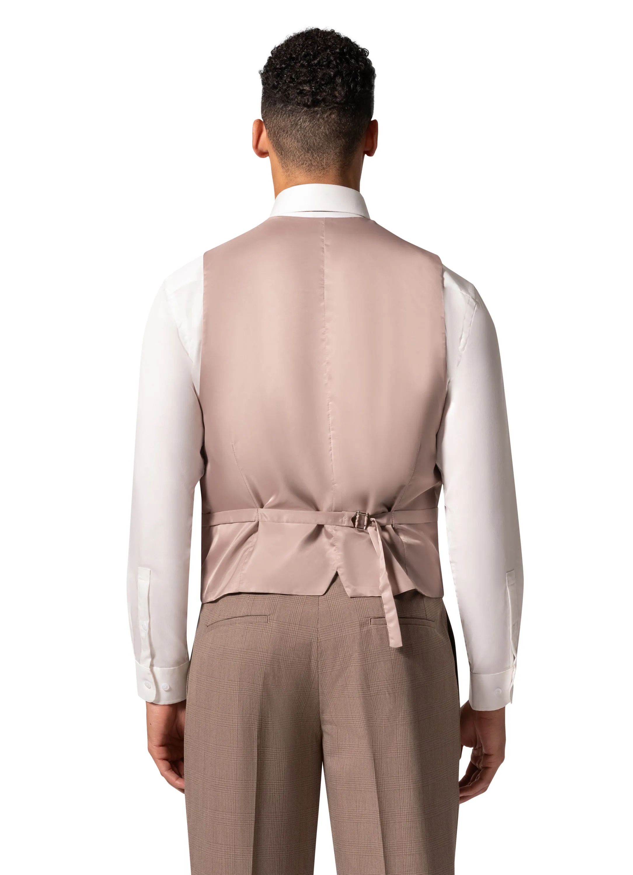 Bergamo Orange BP04KE-07 3PC Notch Modern Suit - Tan classic look outfit