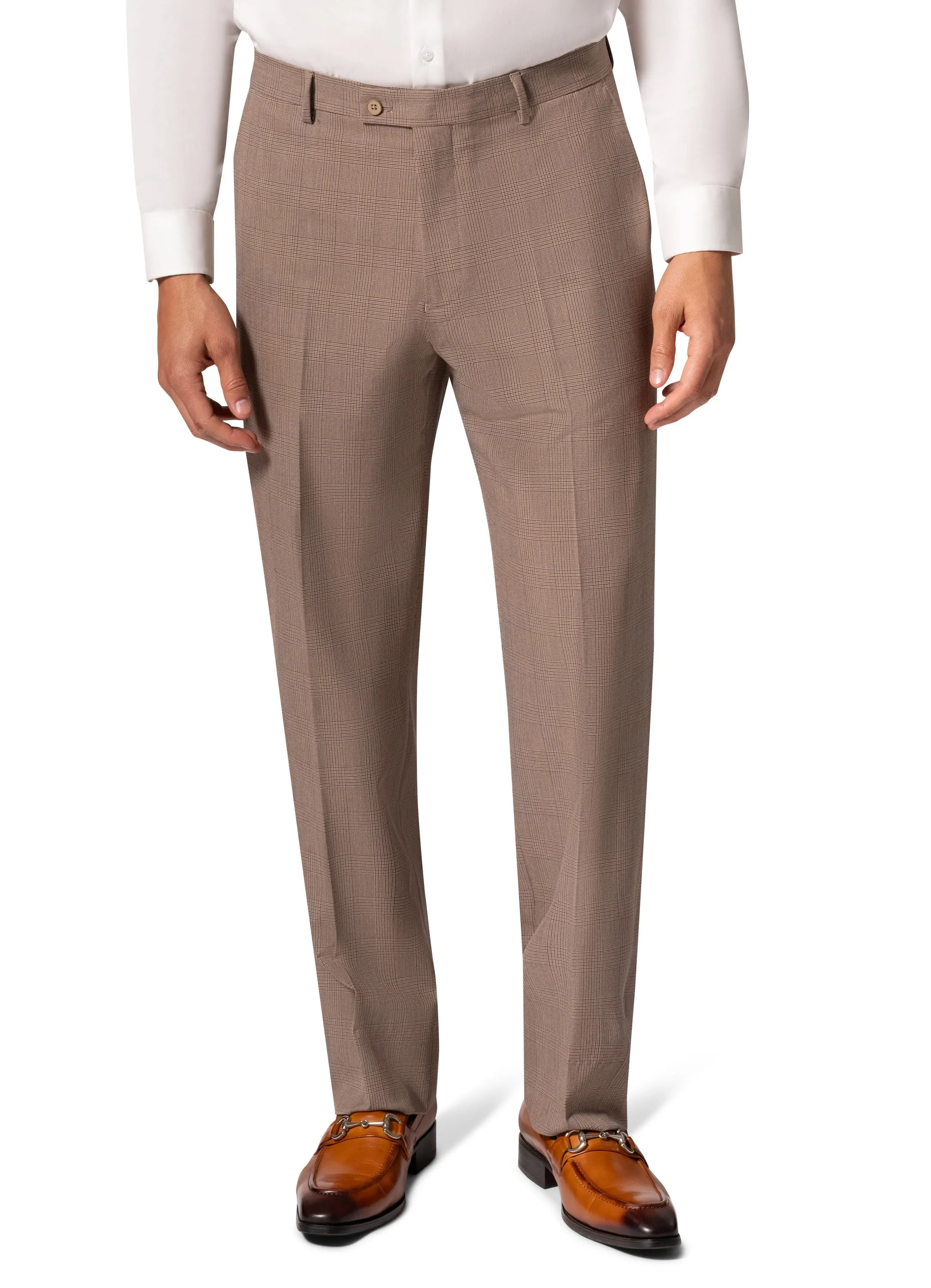 Bergamo Orange BP04KE-07 3PC Notch Modern Suit - Tan special occasion