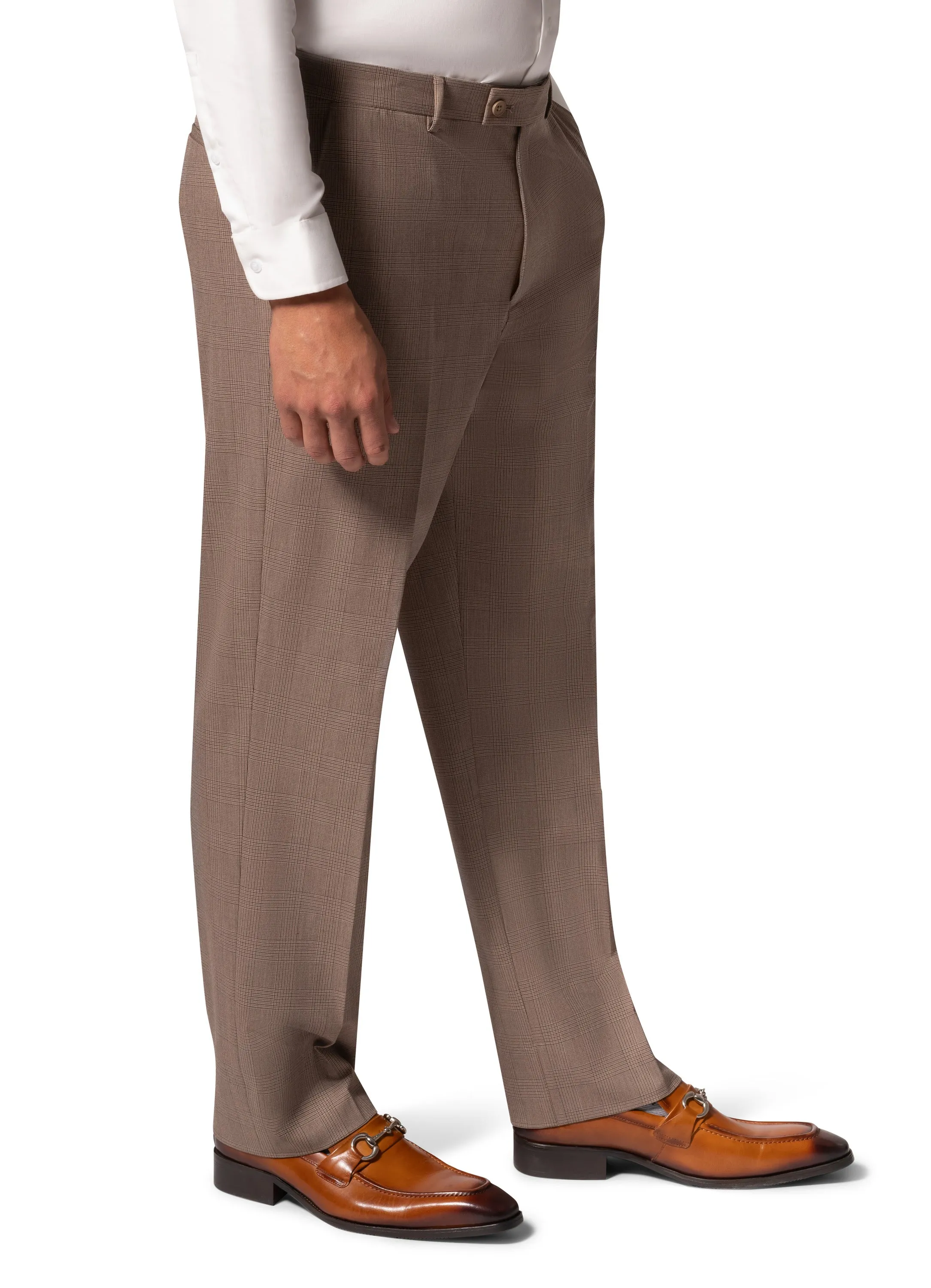 Bergamo Orange BP04KE-07 3PC Notch Slim Suit - Tan refined tailoring