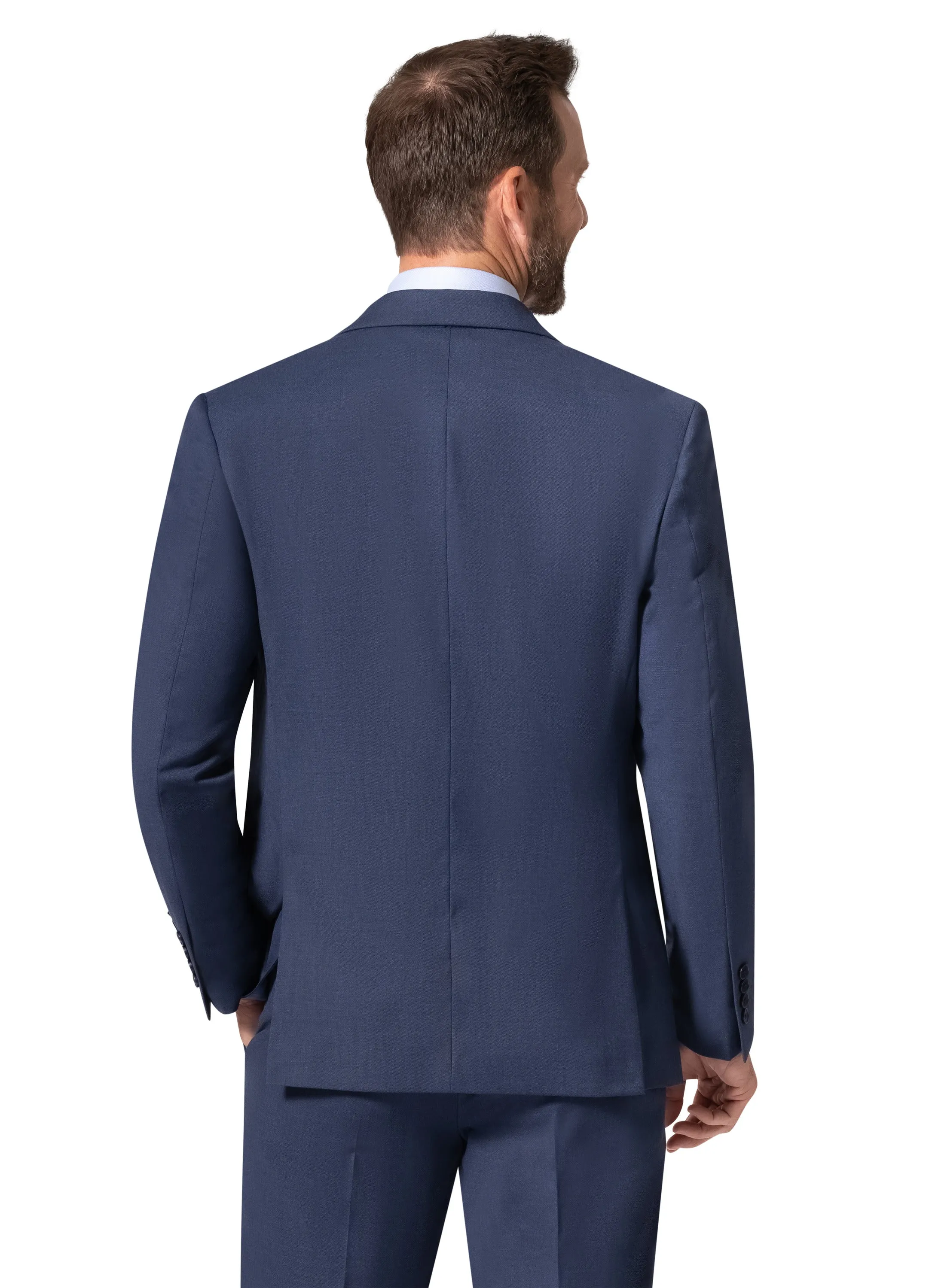Bergamo Orange MARCO 003 Slim Fit Suit - Blue modern cut