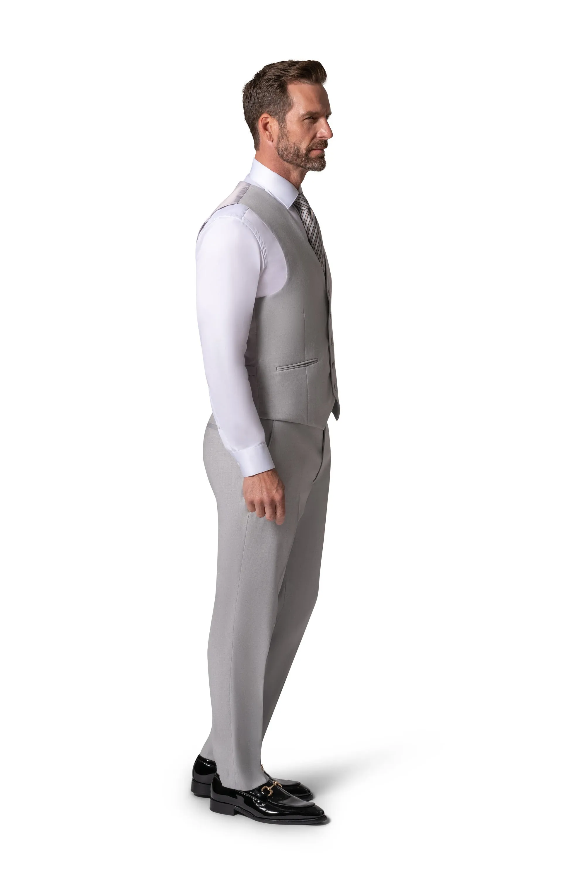 Bergamo Orange MARCO 003 Slim Fit Suit - Grey professional look