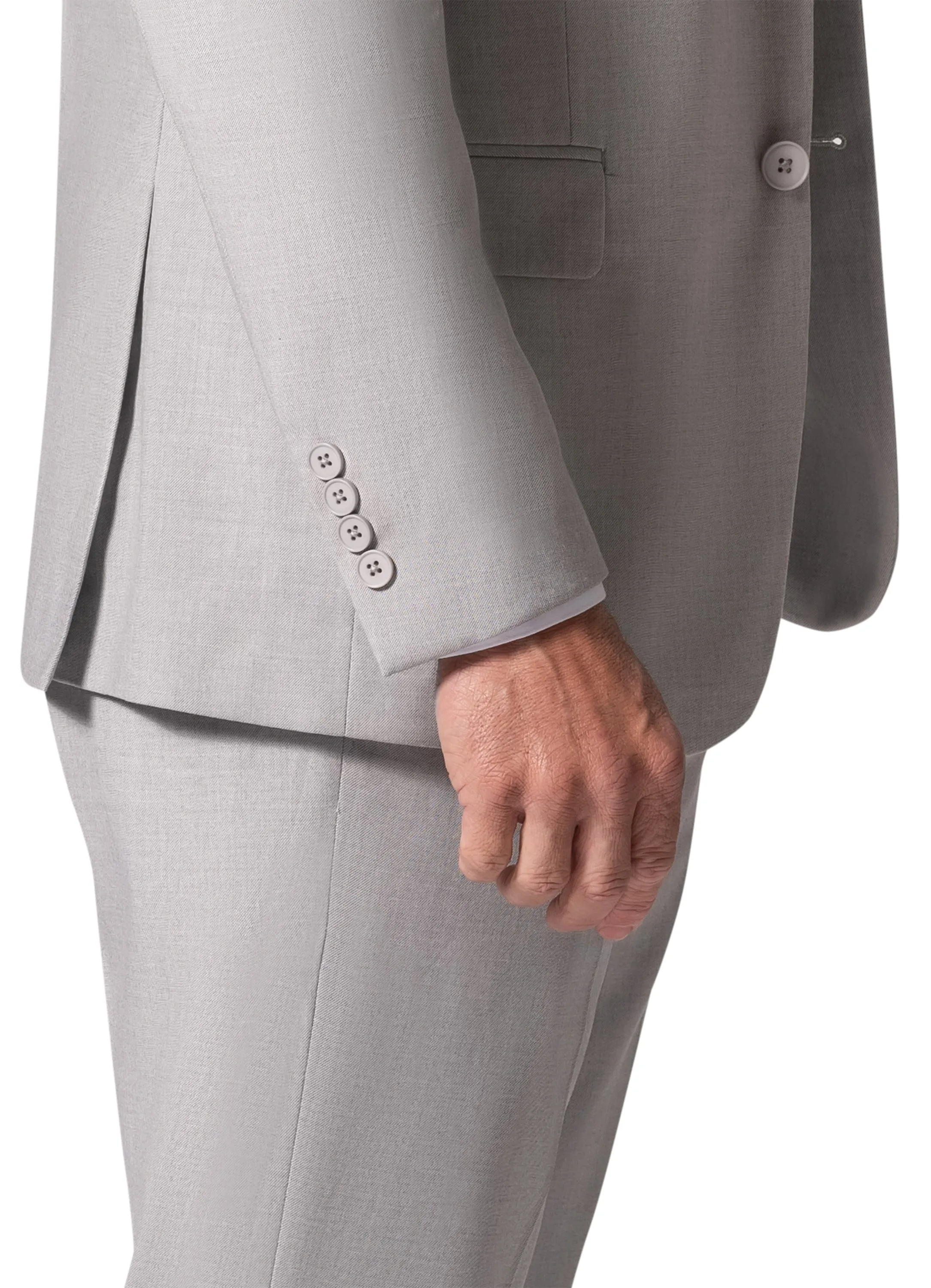 Bergamo Orange MARCO 003 Slim Fit Suit - Grey polished appearance