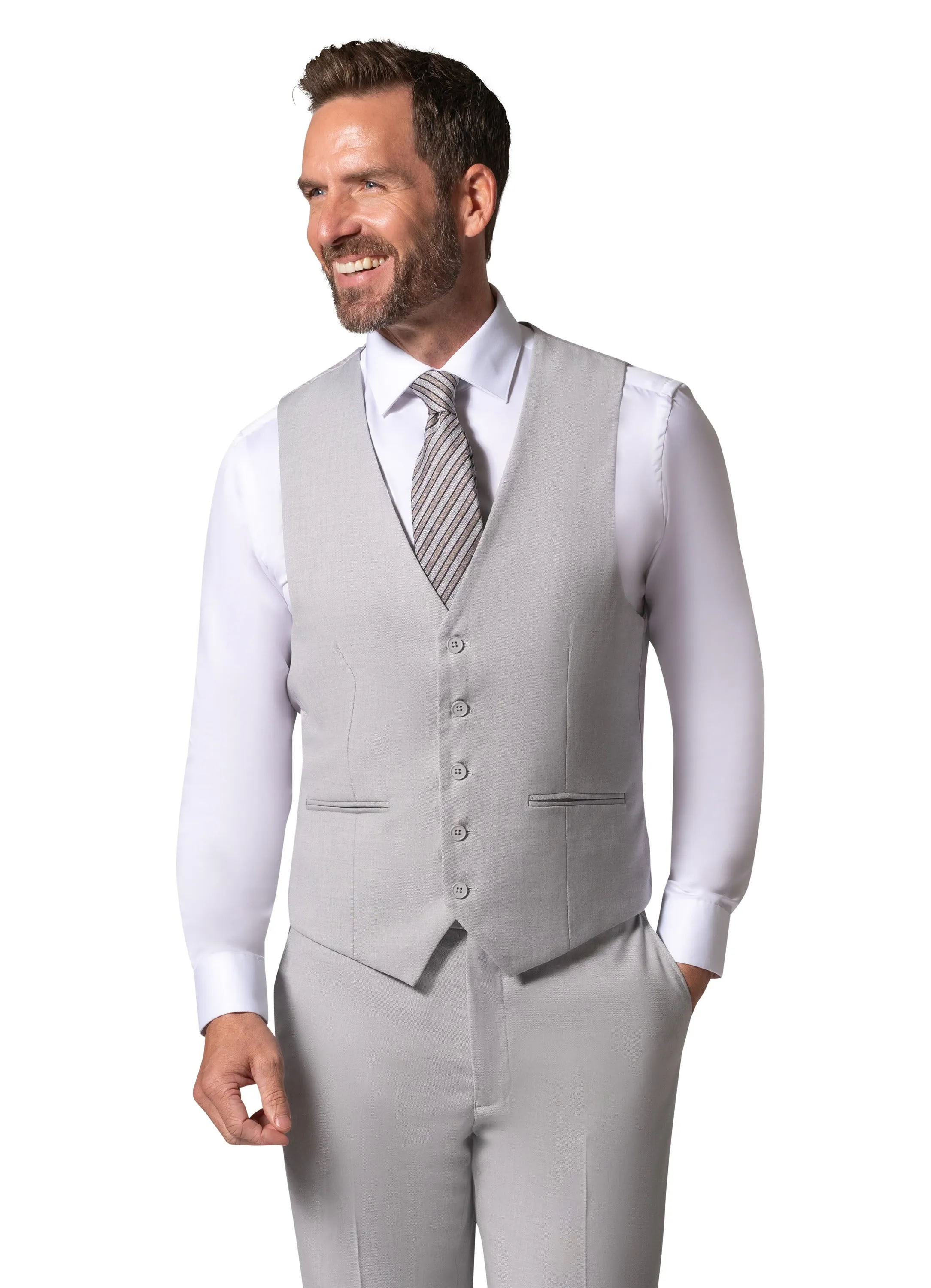 Bergamo Orange MARCO 003 Slim Fit Suit - Grey photo shoot look