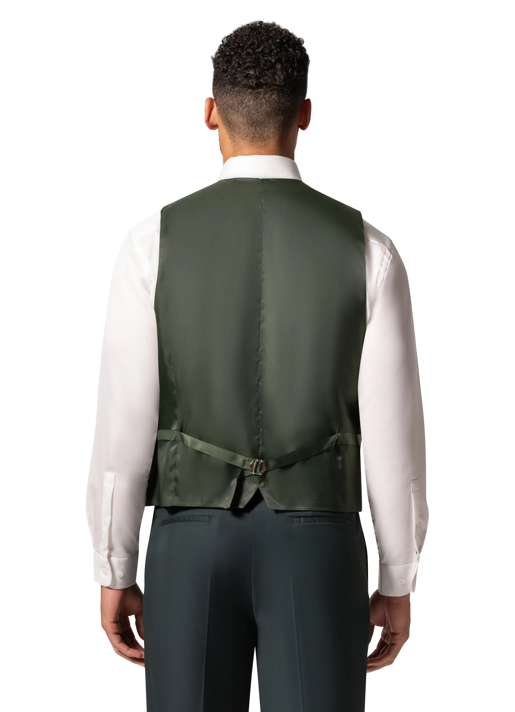 Bergamo Orange MARCO UNI 3PC modern Peak Suit - Hunter Green fashion statement