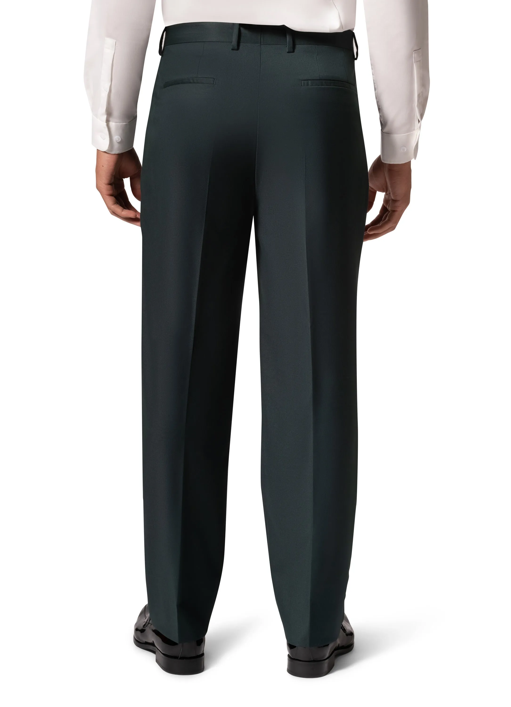 Bergamo Orange MARCO UNI 3PC modern Peak Suit - Hunter Green stylish pants