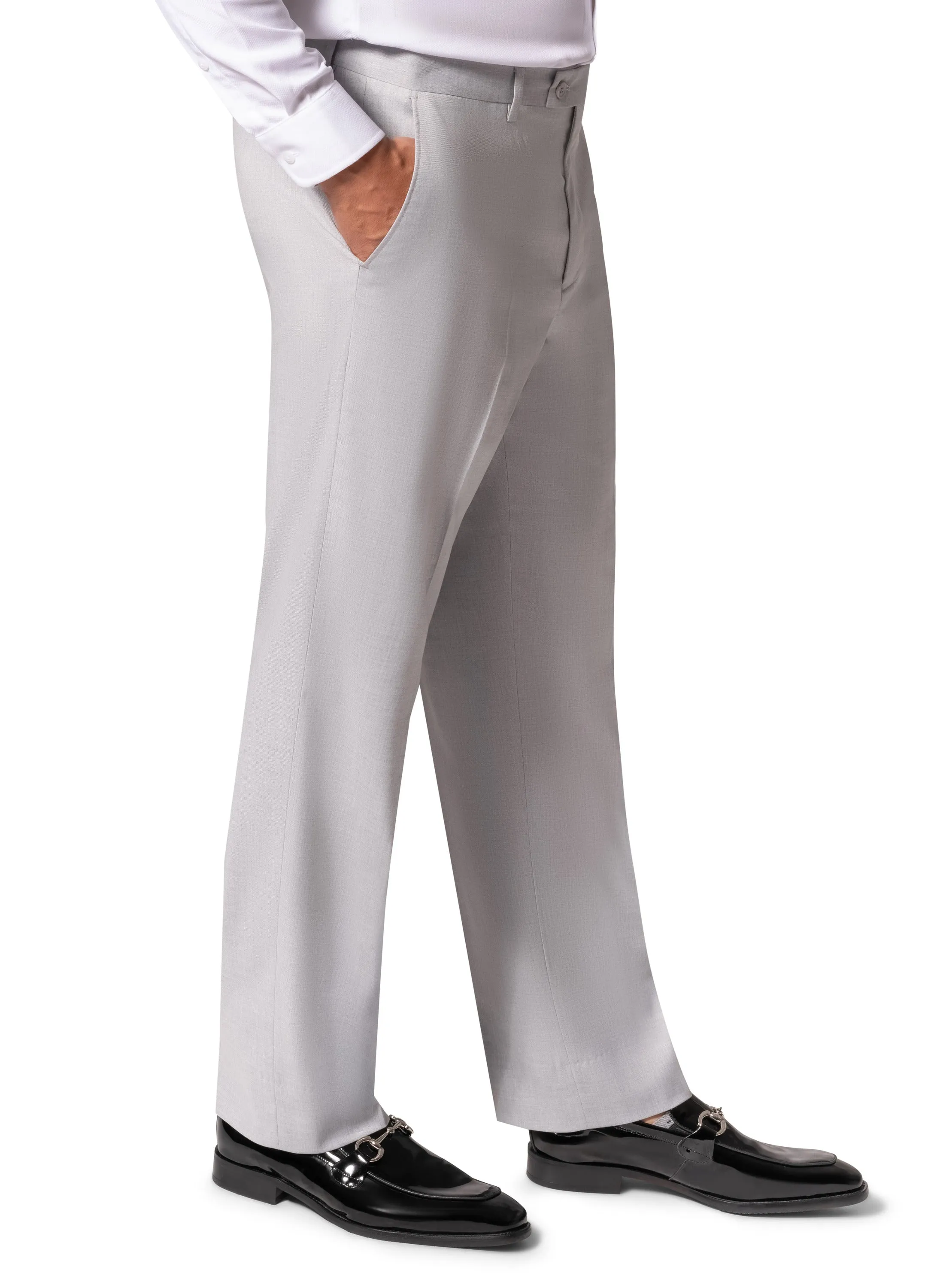 Bergamo Orange MARCO UNI 3PC modern Peak Suit - Light Grey cultural wear