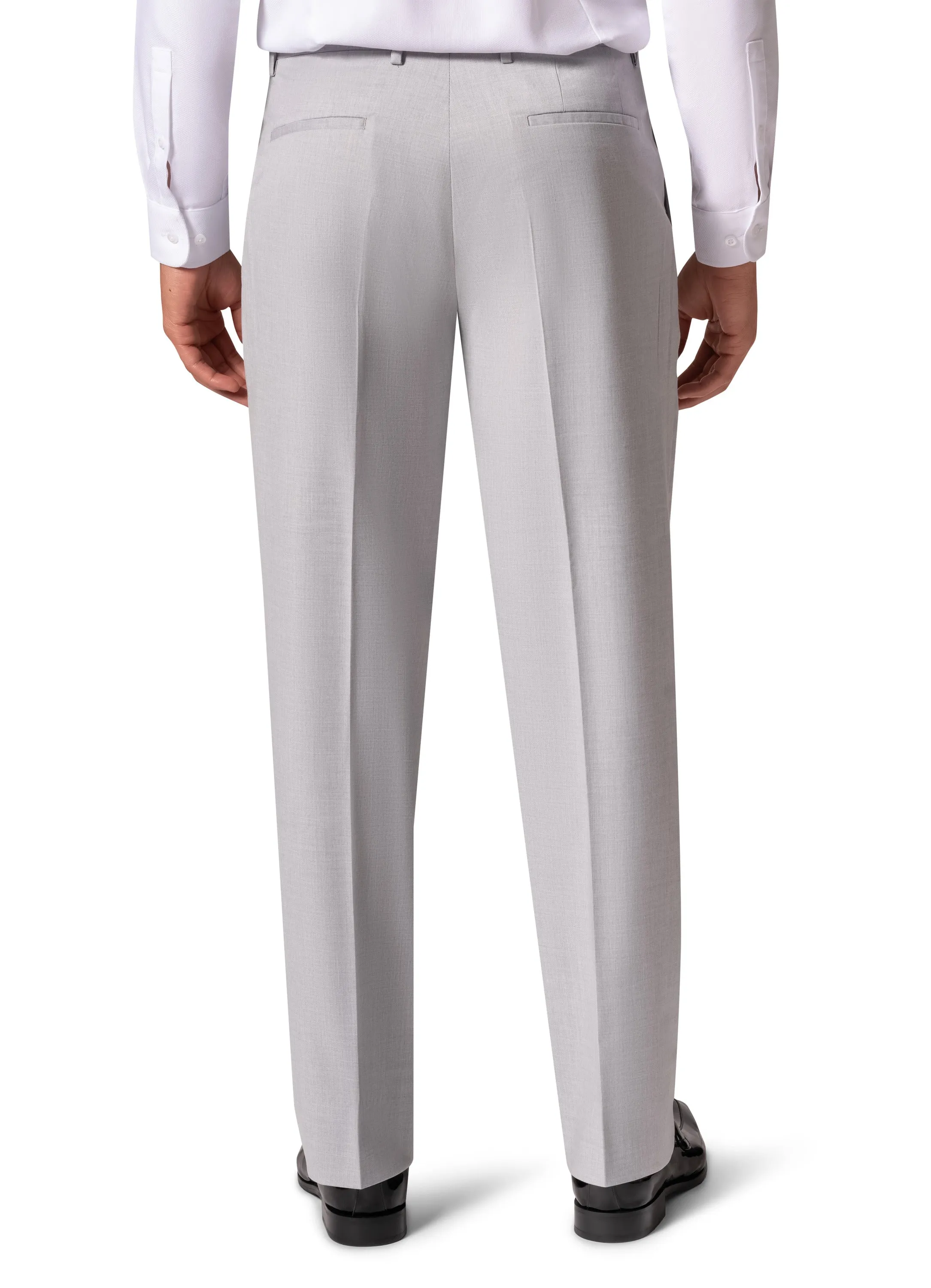 Bergamo Orange MARCO UNI 3PC modern Peak Suit - Light Grey daywear style