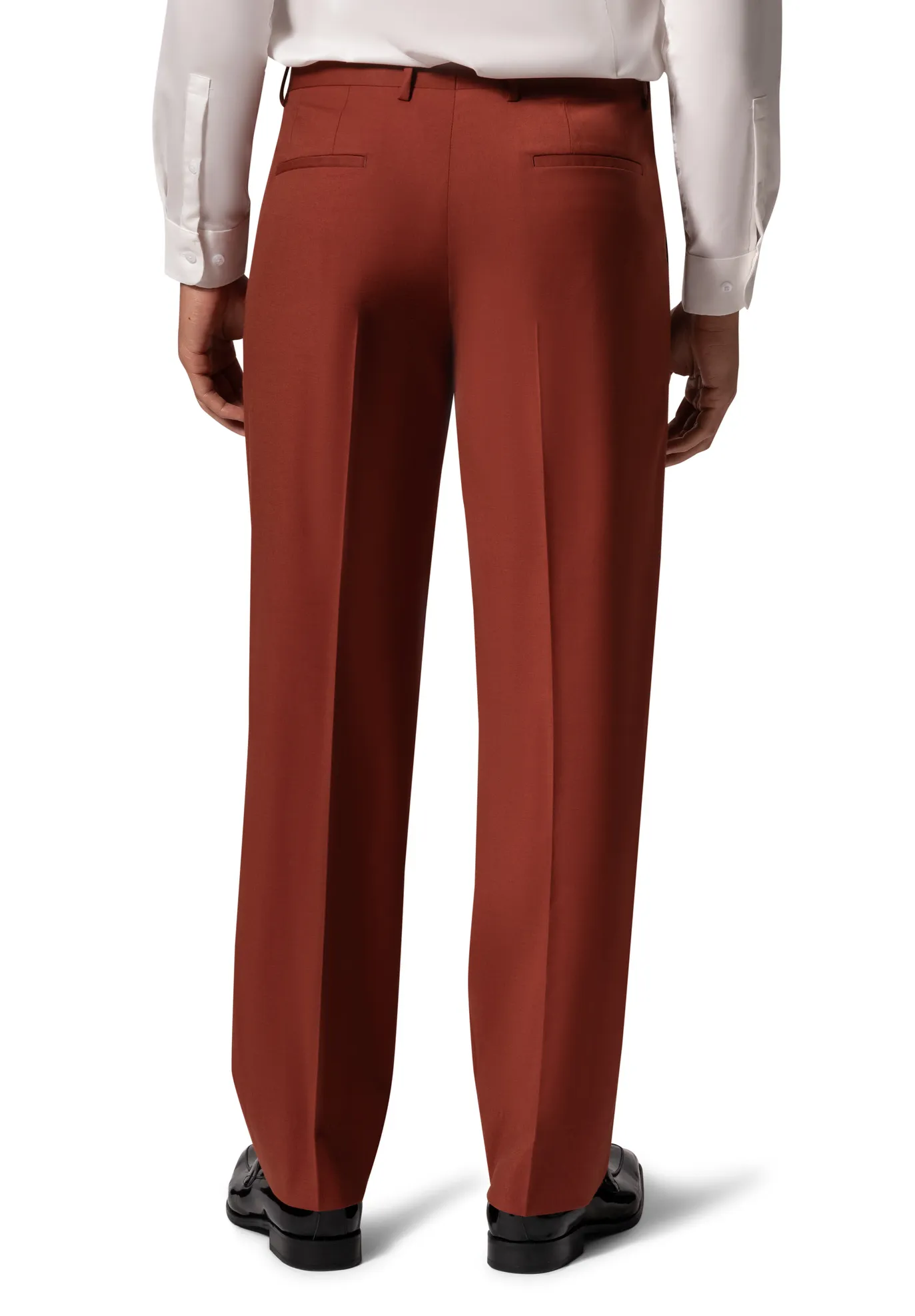 Bergamo Orange MARCO UNI 3PC Modern Peak Suit - Rust dapper outfit