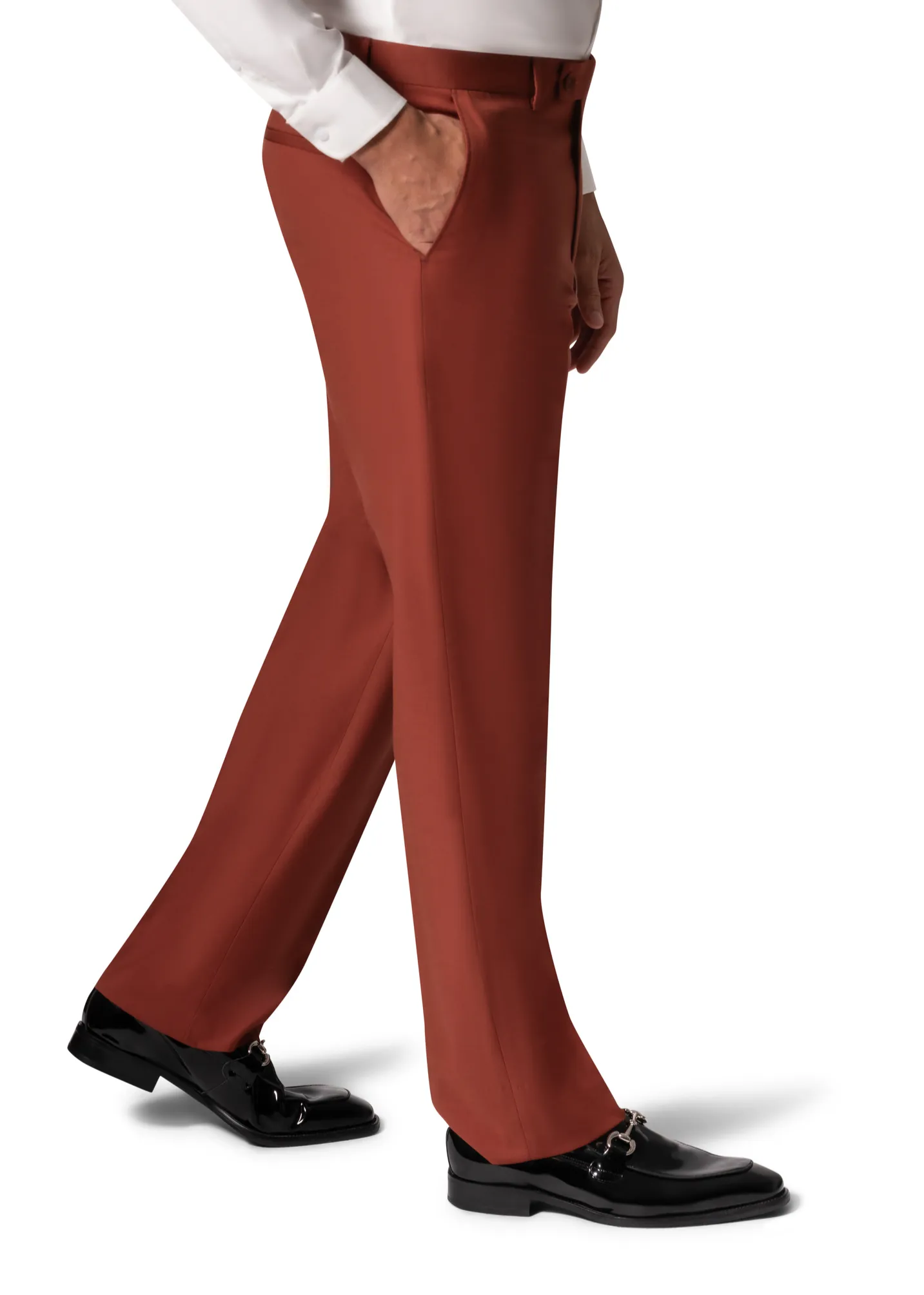 Bergamo Orange MARCO UNI 3PC Modern Peak Suit - Rust vintage fashion