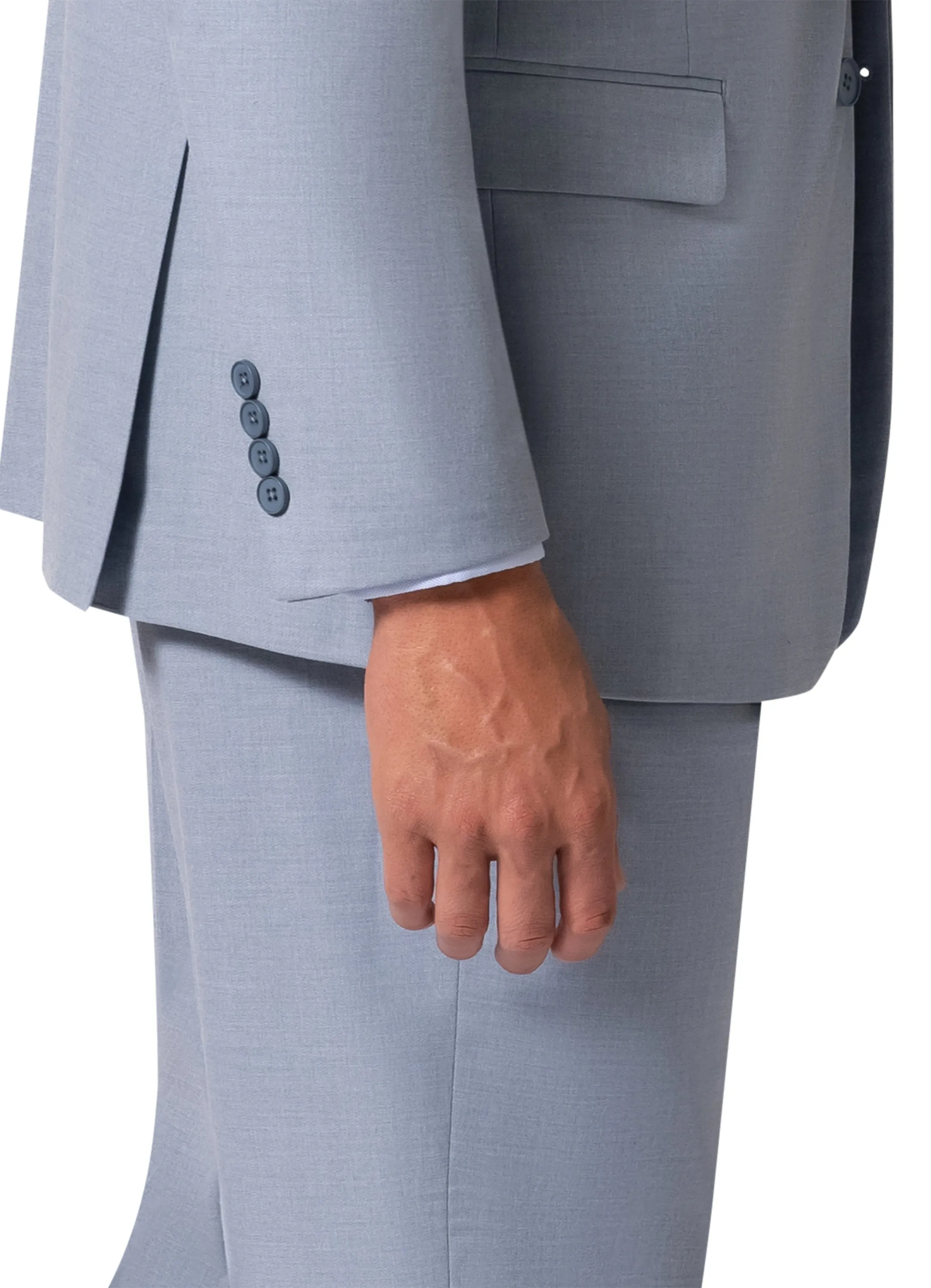 Bergamo Orange MARCO UNI 3PC Notch Modern Suit - Light Blue designer collection