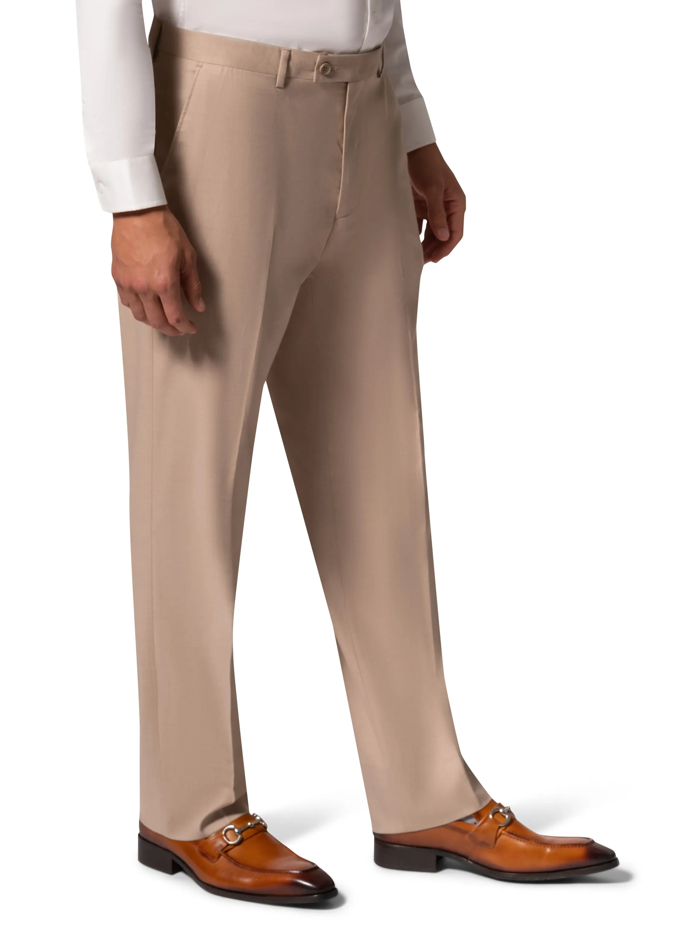 Bergamo Orange MARCO UNI 3PC Notch Modern Suit - Tan luxury wear