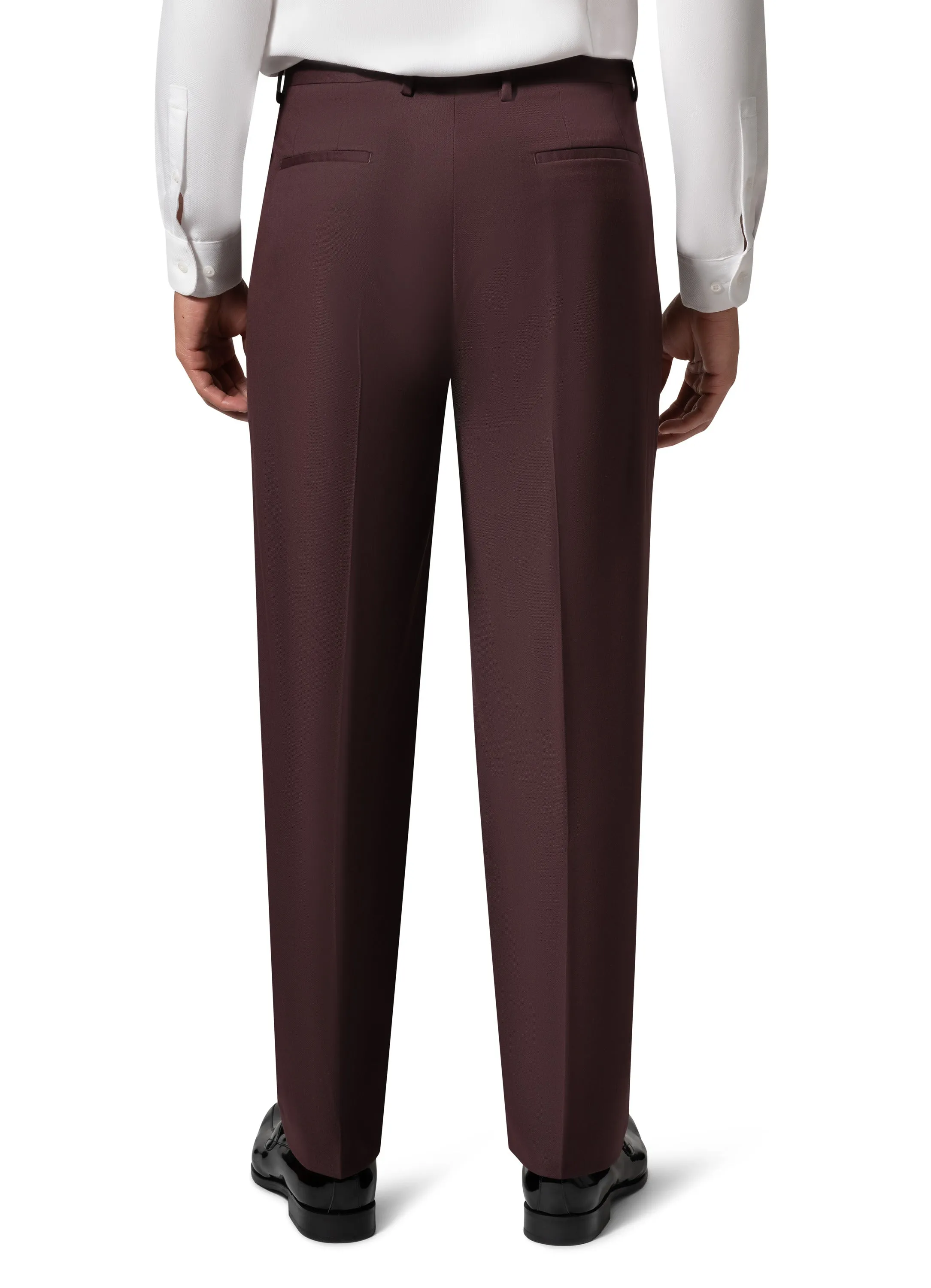 Bergamo Orange MARCO UNI 3PC Slim Peak Suit - Burgundy custom design