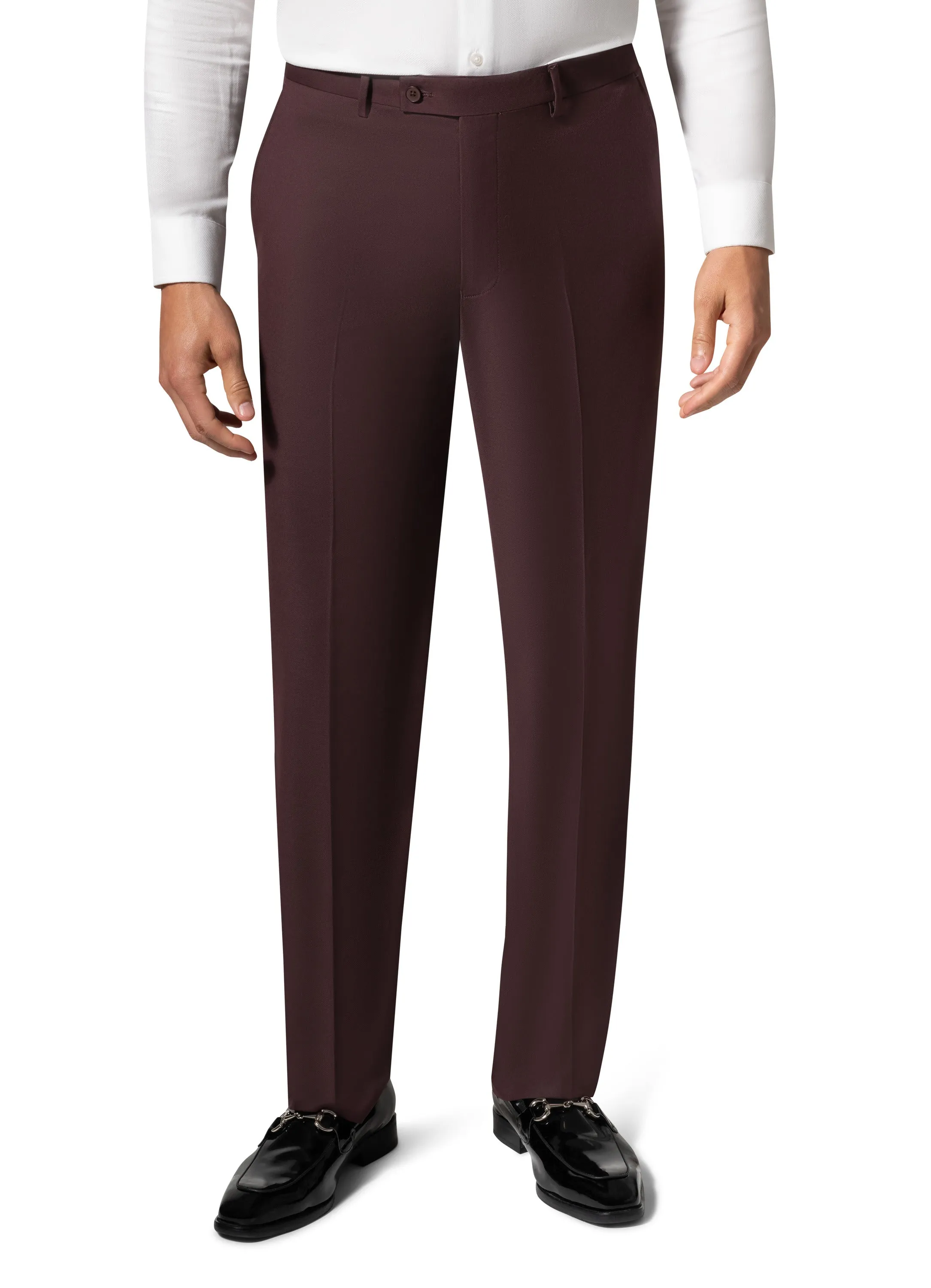 Bergamo Orange MARCO UNI 3PC Slim Peak Suit - Burgundy chic style