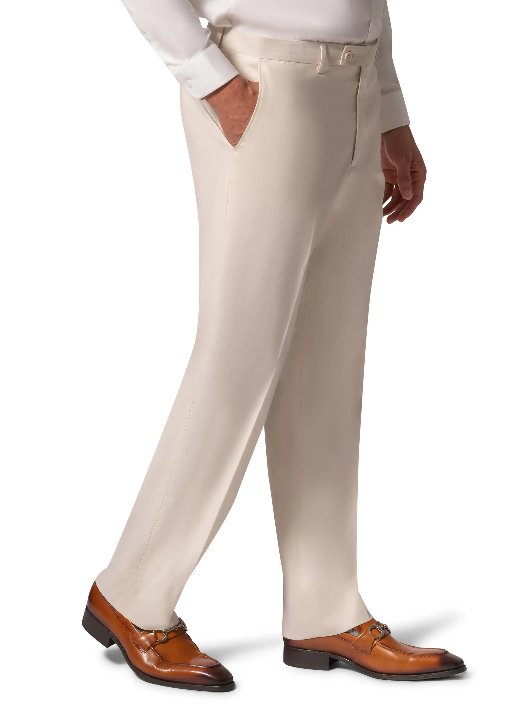 Bergamo Orange MARCO UNI 3PC Slim Peak Suit - Cream custom design