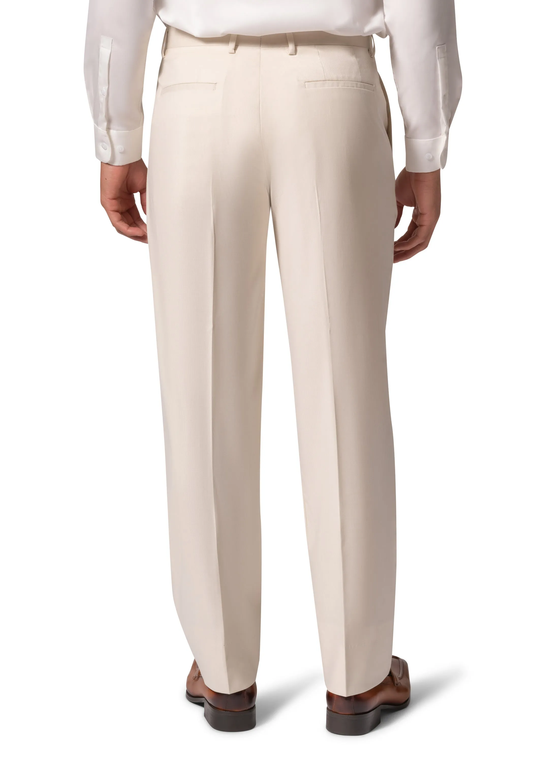 Bergamo Orange MARCO UNI 3PC Slim Peak Suit - Cream business event attire
