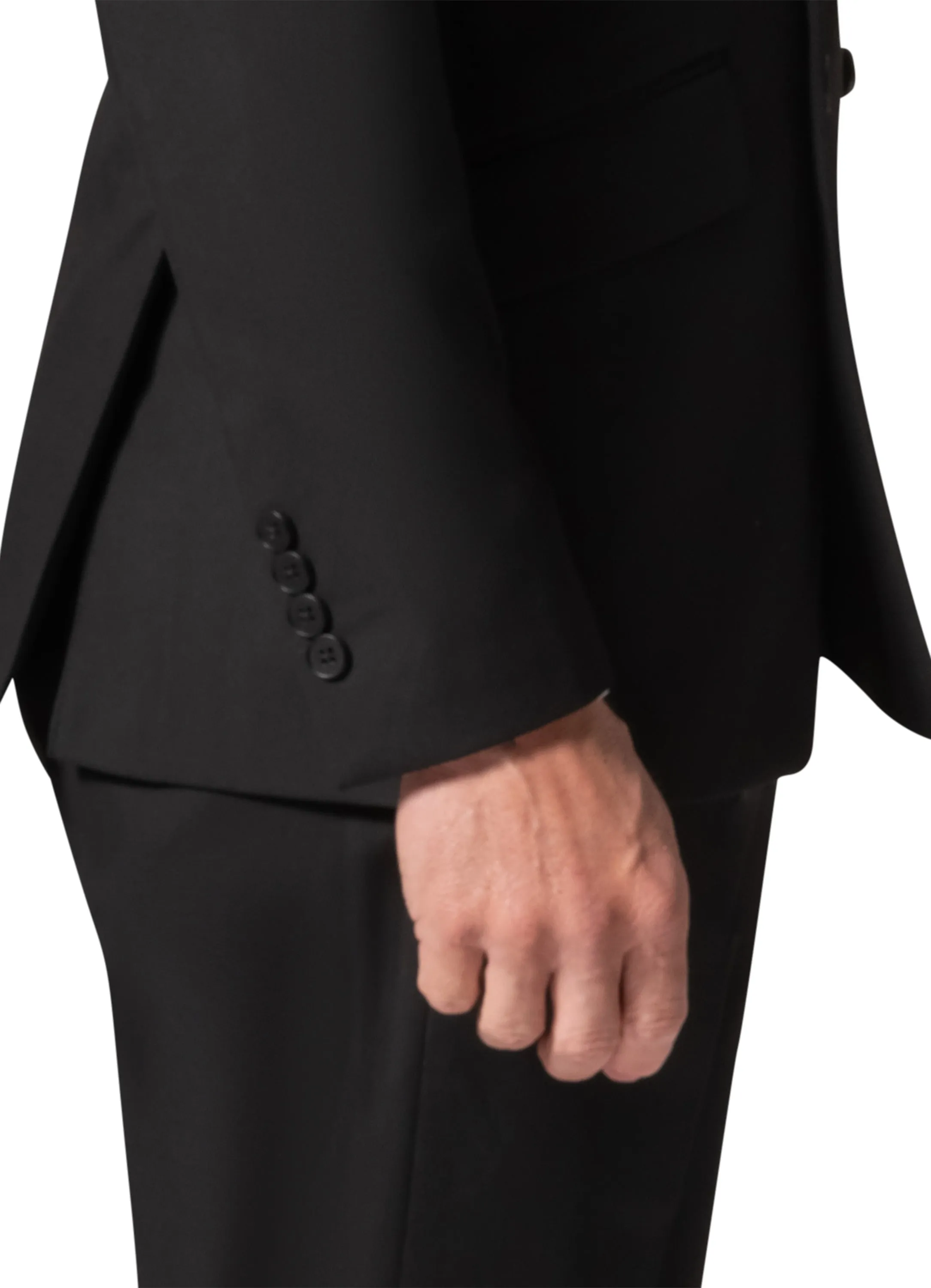 Bergamo Orange MARCO UNI D/B Slim Suit - Black groom style
