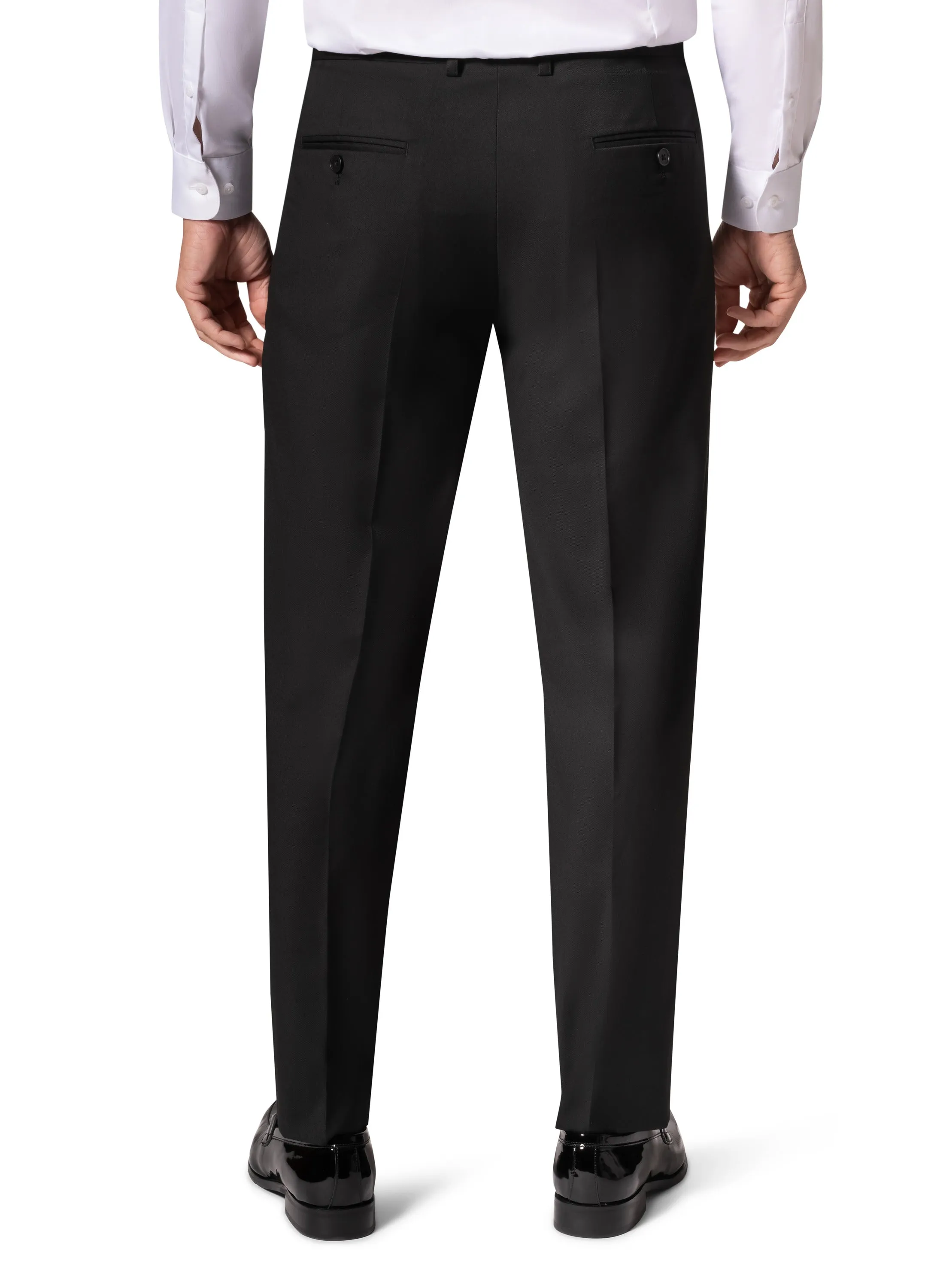 Bergamo Orange MARCO UNI D/B Slim Suit - Black photo shoot