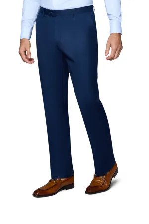 Bergamo Orange Solid Modern Fit Pants - New Blue nighttime wear