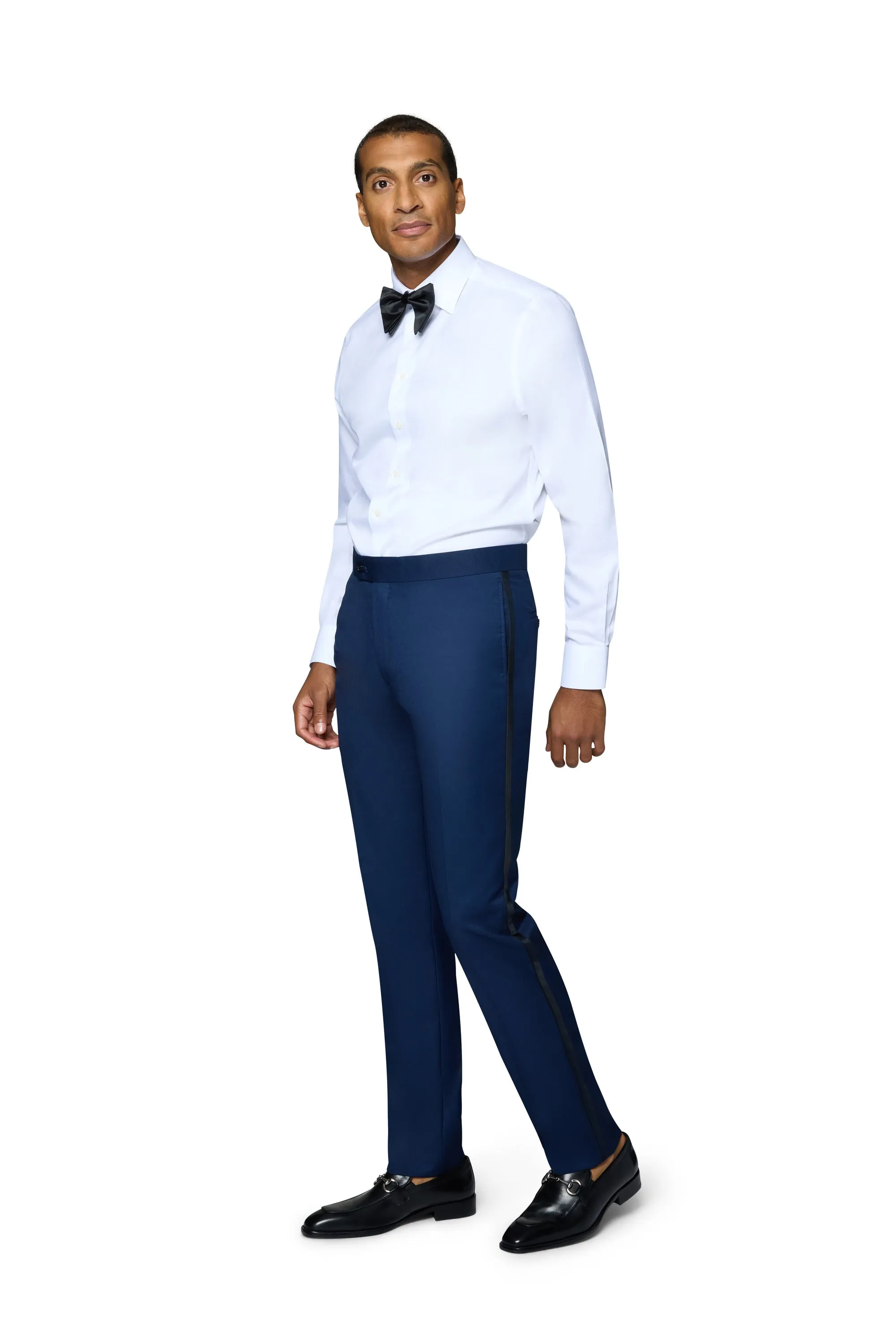 Bergamo Orange Solid New Blue Shawl Tuxedo Modern Fit special protocol