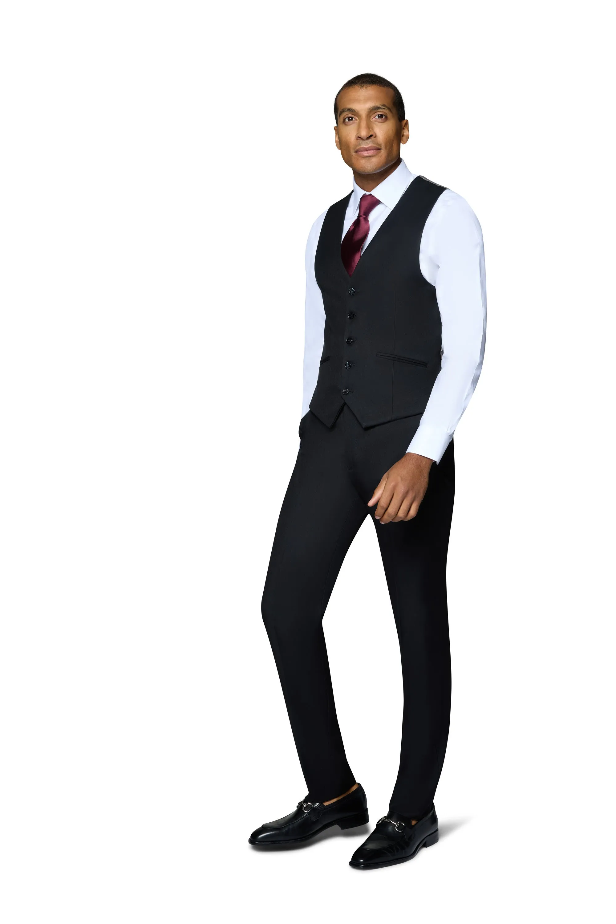Bergamo Orange Solid Slim Fit Pants - Black travel friendly