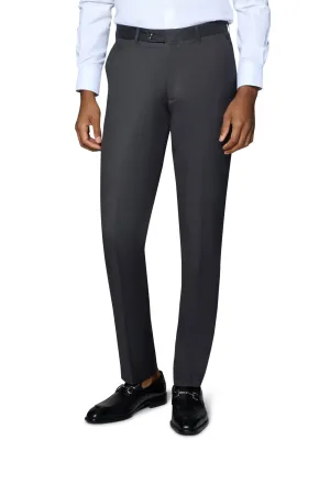 Bergamo Orange Solid Slim Fit Pants - Charcoal smooth finish