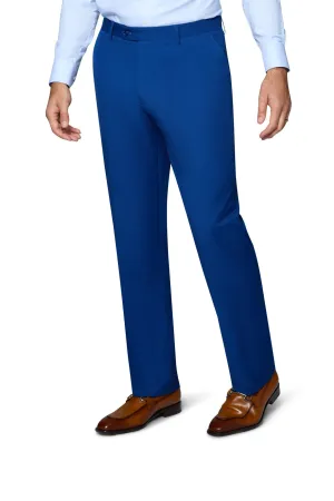 Bergamo Orange Solid Slim Fit Pants - French Blue comfortable stretch