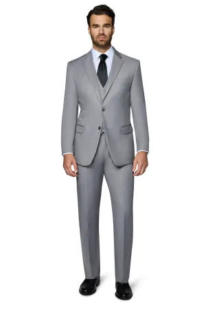 Bergamo Orange Vested Solid Light Grey Modern Fit ceremony outfit