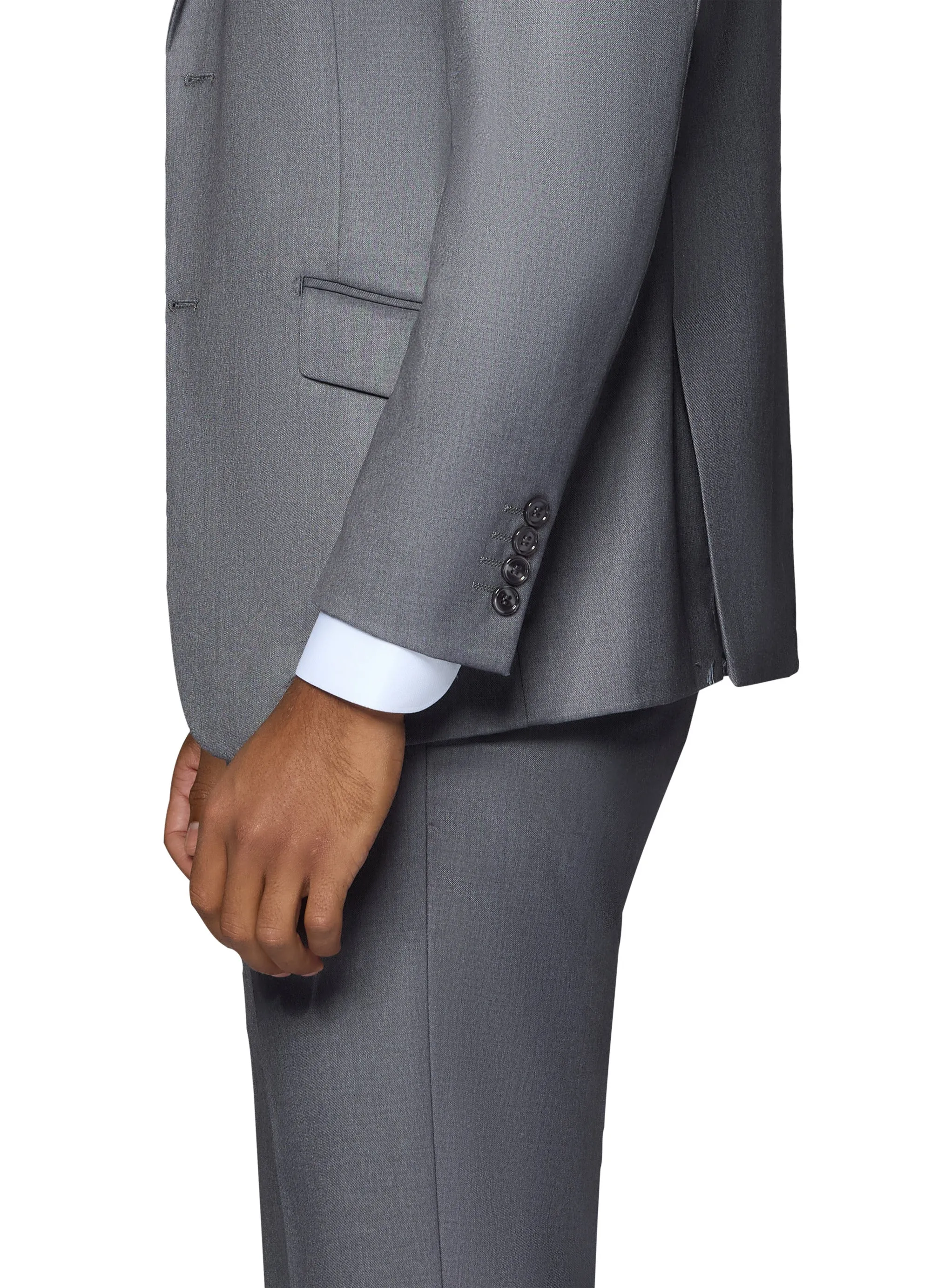 Bergamo Orange Vested Solid Medium Grey Modern Fit formal outfit ideas