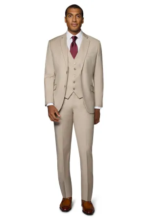 Bergamo Orange Vested Solid Tan Slim Fit elegant clothing