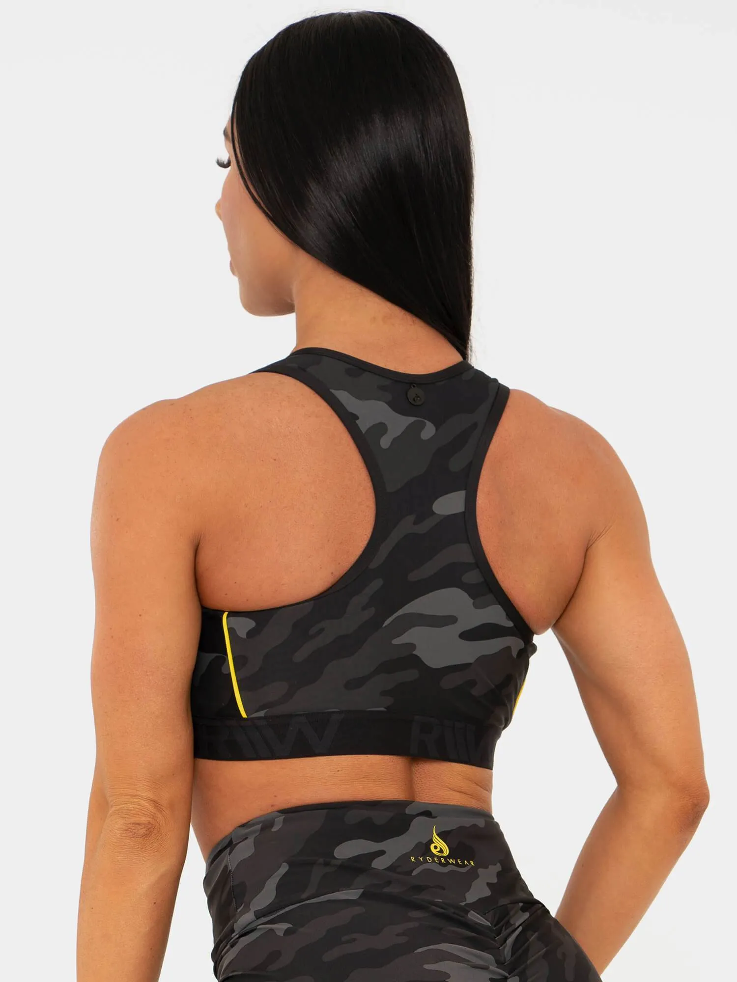 BFCAMO Zip Up Sports Bra - Camo Fast Drying