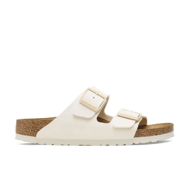 Birkenstock Women's Arizona Birko-Flor Patent Offwhite/Eggshell sleepy days