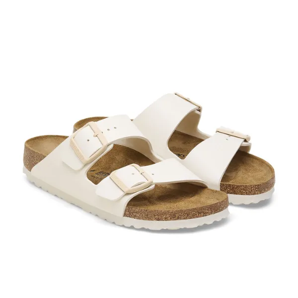 Birkenstock Women's Arizona Birko-Flor Patent Offwhite/Eggshell home comfort