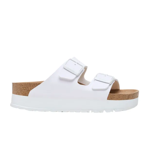 Birkenstock Women's Arizona Flex Platform White casual shift