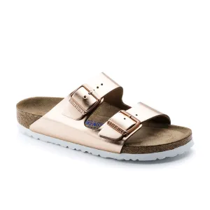 Birkenstock Women's Arizona Soft Footbed Leather White Copper urban calm