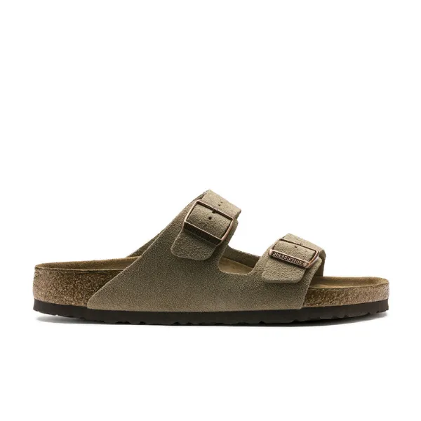 Birkenstock Women's Arizona Soft Footbed Taupe Suede low key