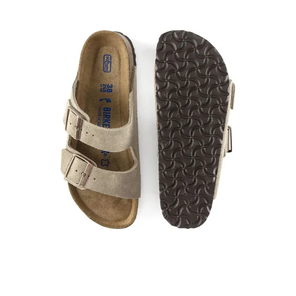 Birkenstock Women's Arizona Soft Footbed Taupe Suede dream pace