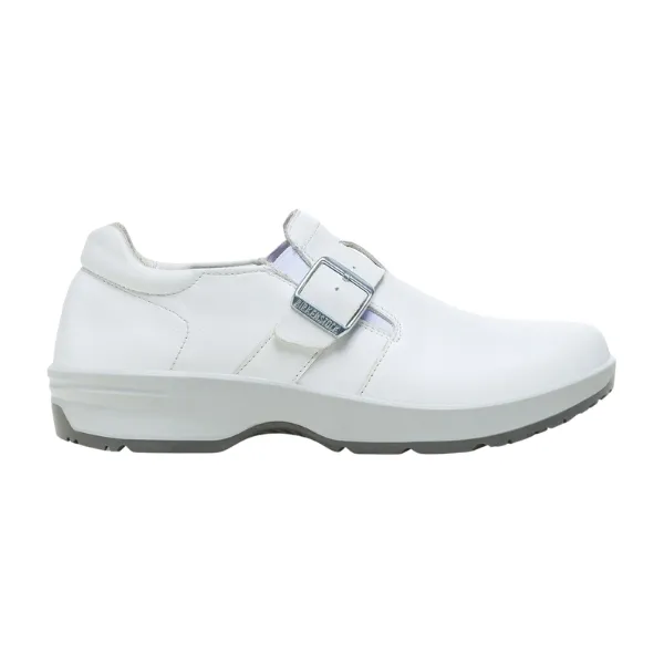 Birkenstock Women's Caris Pro Leather White bare steps