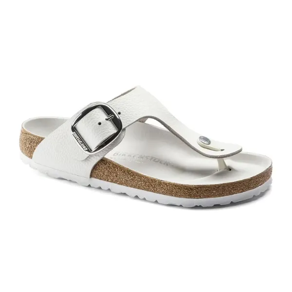 Birkenstock Women's Gizeh Big Buckle Leather White sleep style