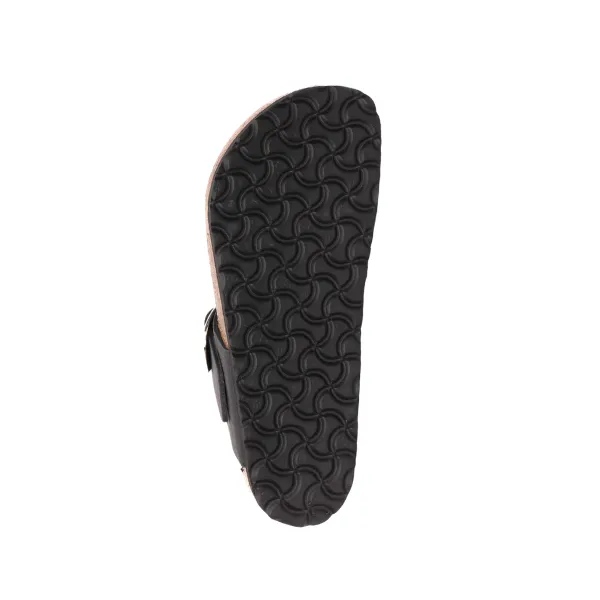 Birkenstock Women's Gizeh Big Buckle Oiled Leather Black Calm Steps