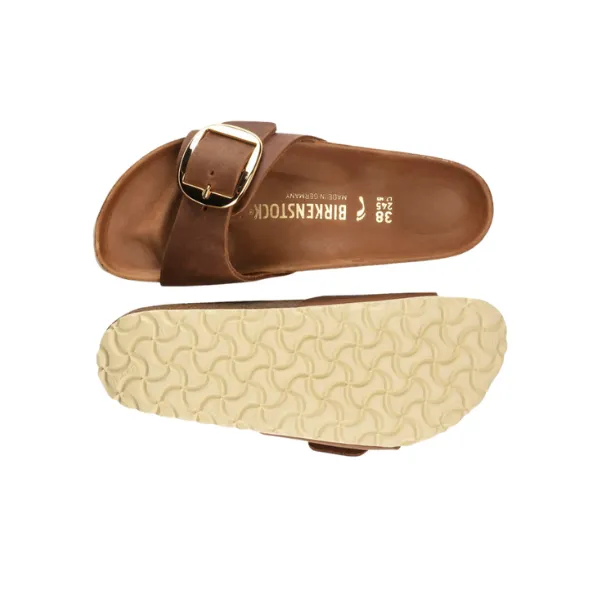 Birkenstock Women's Madrid Big Buckle Cognac Soft Edge