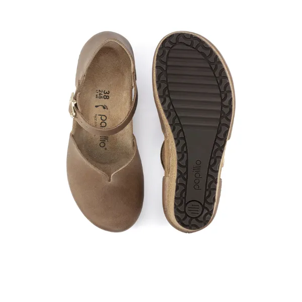 Birkenstock Women's Mary Leather Cognac cozy finish