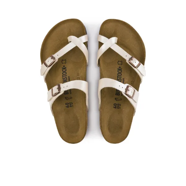 Birkenstock Women's Mayari Birko-Flor Graceful White Pearl light feel