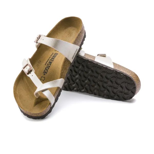 Birkenstock Women's Mayari Birko-Flor Graceful White Pearl luxury vibe
