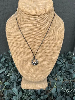 Black Cord Necklace Romantic Expression