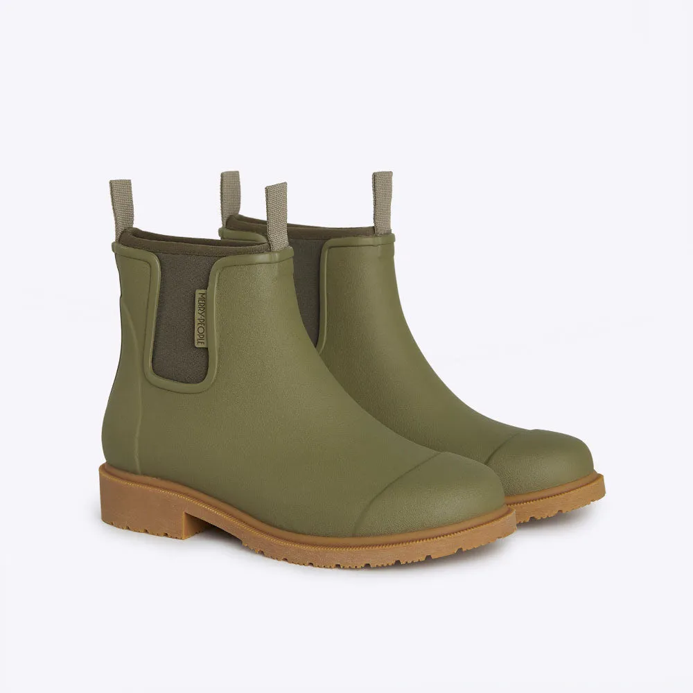 Bobbi Rain Boot in Khaki Green from Merry People fast lane