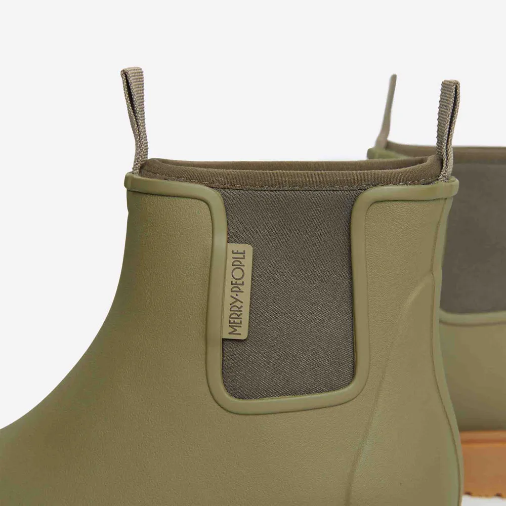 Bobbi Rain Boot in Khaki Green from Merry People active blend