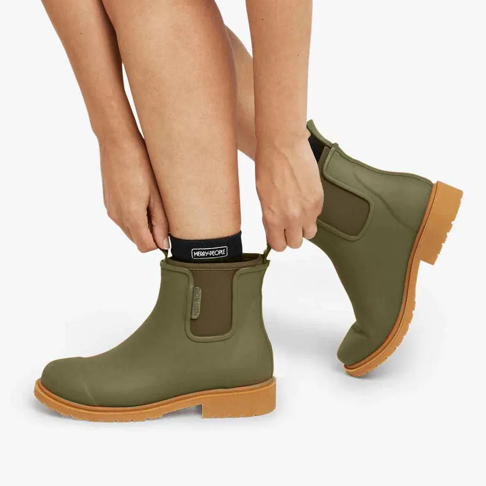Bobbi Rain Boot in Khaki Green from Merry People zen step