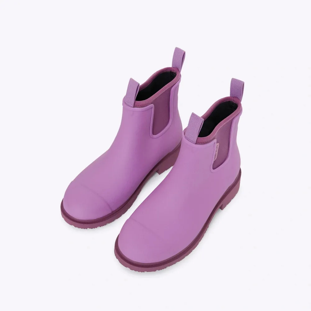 Bobbi Rain Boot in Orchid from Merry People off road