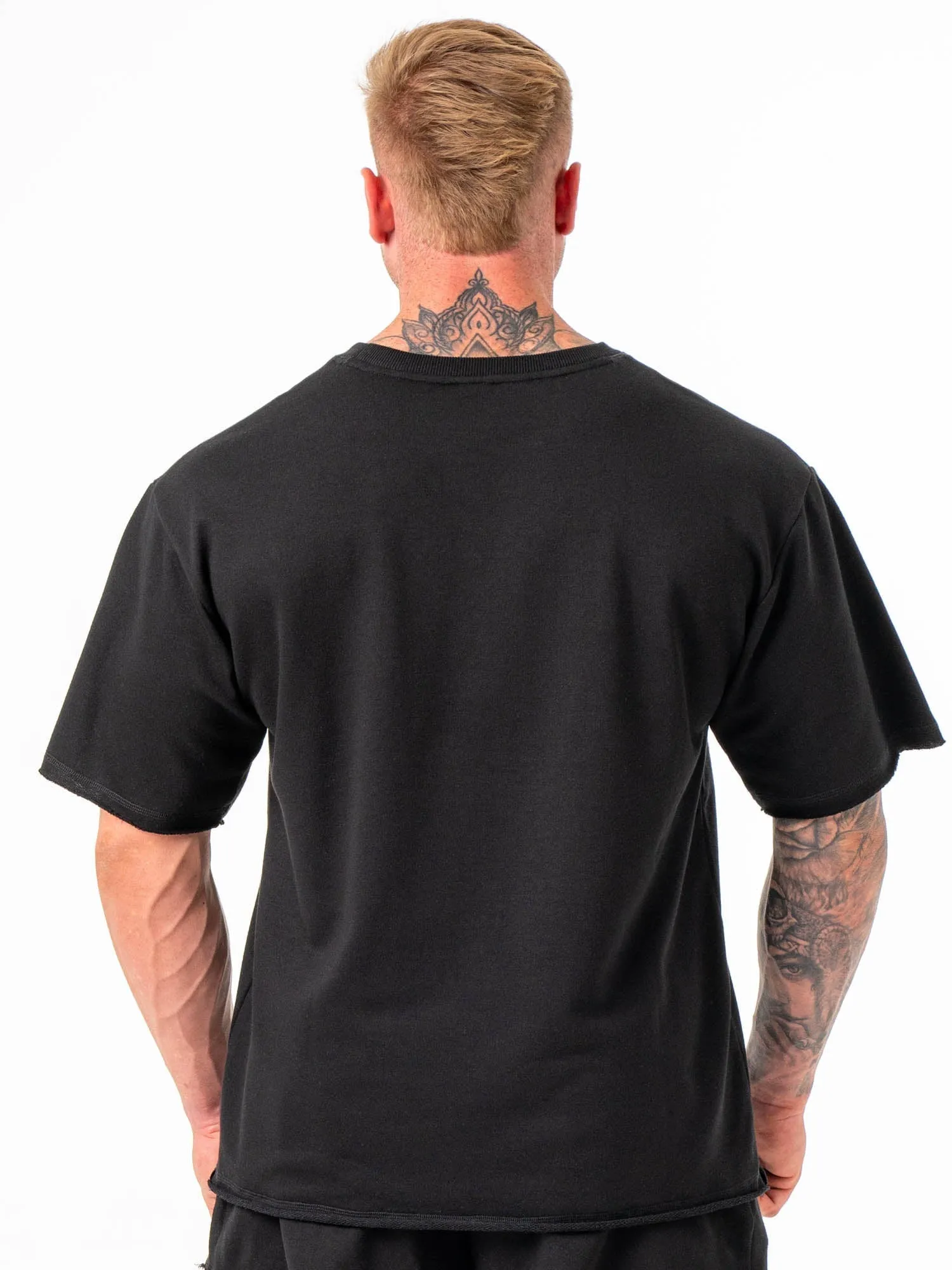 Box Fleece T-Shirt - Black art inspired