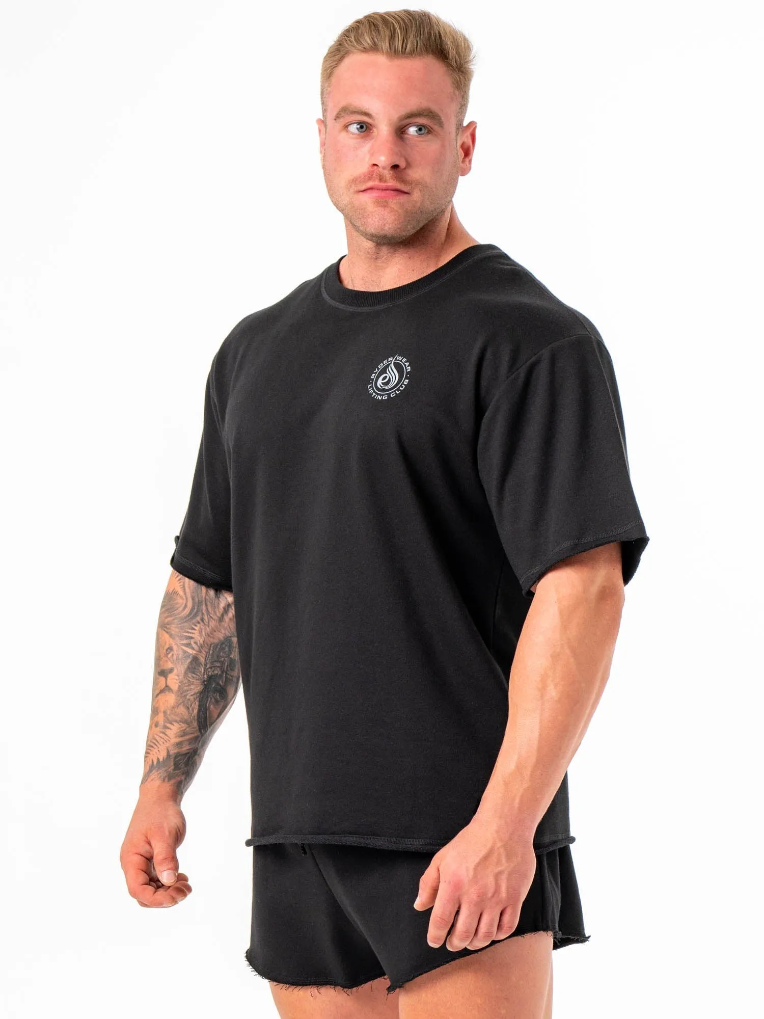 Box Fleece T-Shirt - Black winter layering